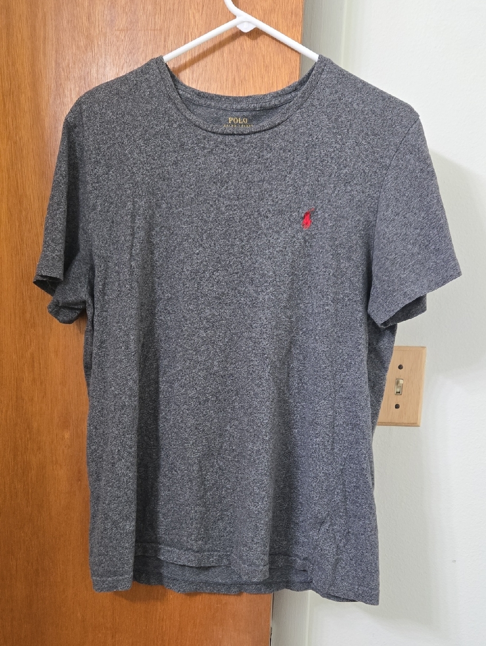 Polo by Ralph Lauren Heather Gray Short-Sleeve Tee with Red Logo